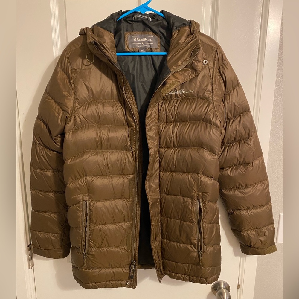 Eddie Bauer, Hooded Down Puffer Jacket Gem
